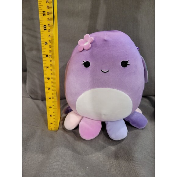 Squishmallow Violet the Octopus with Flower 8" Plush Stuffed Animal NWT - Picture 4 of 8